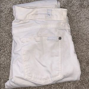 7 for all mankind white skinny jeans